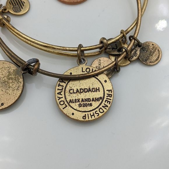 Alex Ani Rafaleian Gold Claddaugh Taurus Bracelet - Picture 7 of 8